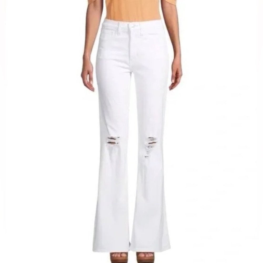 Joe's Jeans Women's Distressed White Flare Jeans